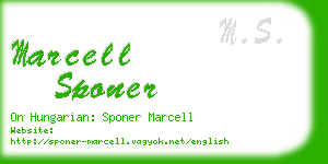 marcell sponer business card